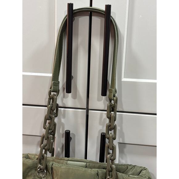 INC International Concepts BREEAH Moss Sherpa Quilt Nylon Tote/Shoulder Bag NWT - Picture 3 of 7